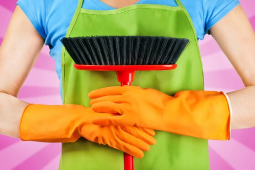 Ruislip property builder’s clean showing detailed cleaning of floors and fittings