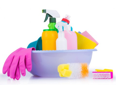 Cleaner sorting recyclable waste in a Ruislip property