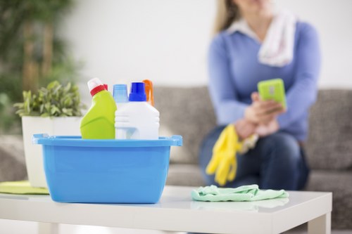 Local cleaners maintaining shared office areas and meeting rooms in Ruislip