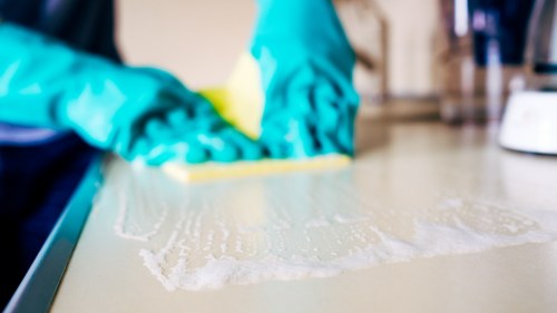 Kitchen cleaning as part of routine house cleaning in Ruislip